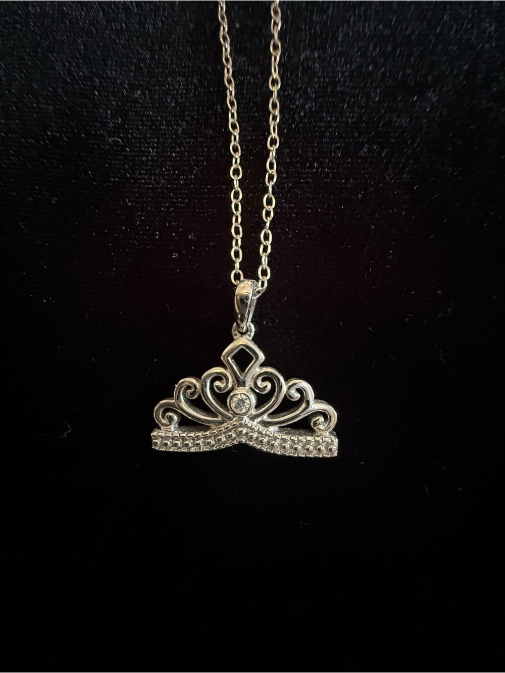 Silver Tiara Pendant Necklace - Women's Jewelry